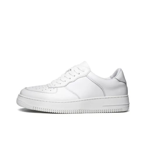 HD Slip Resistant Cushioning Abrasion Resistant Lightweight Breathable Low Top Skateboard Shoes Men's White