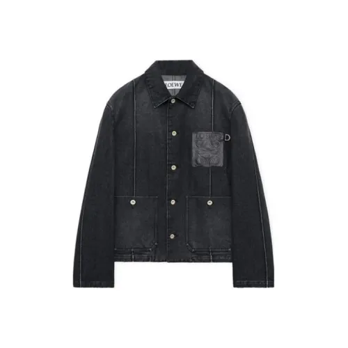 LOEWE Leather pocket Denim Jacket