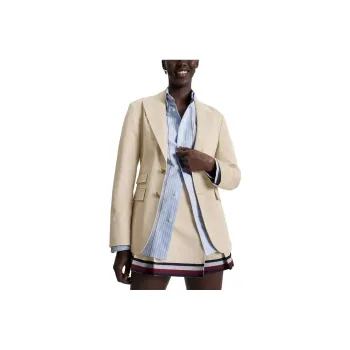 Tommy Hilfiger FW23 Chino Blazer Jackets Classic Beige Jackets Coats Unisex Beige