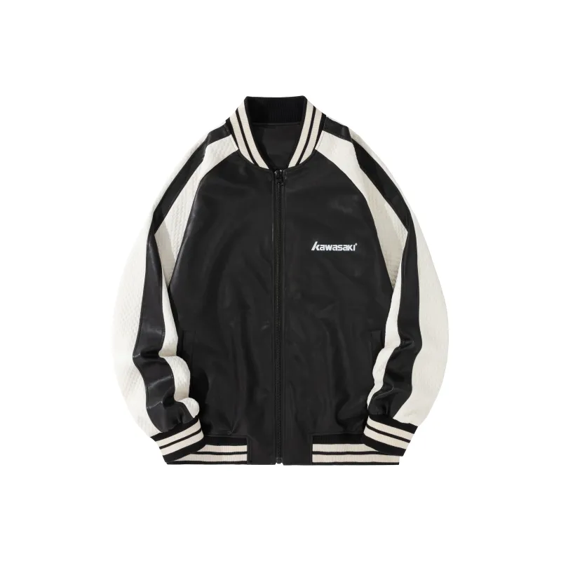 Kawasaki Baseball Jacket Unisex Black-0