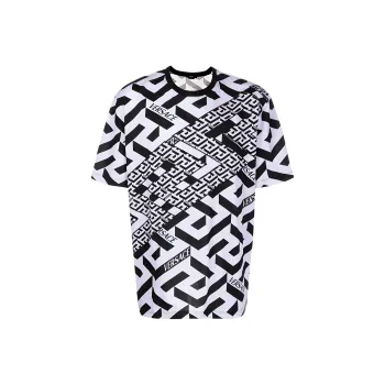 VERSACE T Shirts Men Black/White