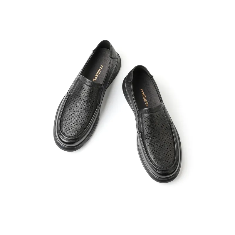MILLIE'S Abrasion Resistant Breathable Low Top Dress Shoes Men's Black-3