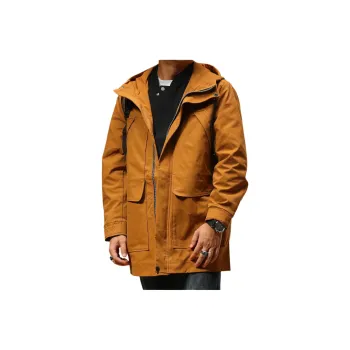 Seasonal Words Jackets Coats Men's Orange
