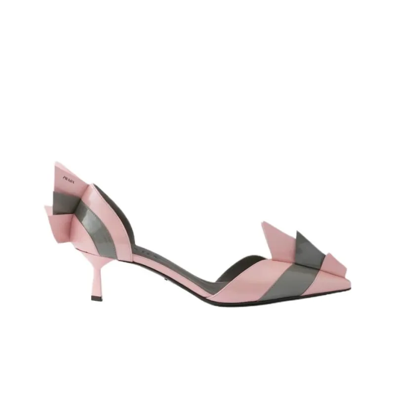 PRADA Slim Heel High Heels 5.5cm Women's Pink-1