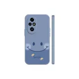 Lavender Gray-Watercolor Smiley Face E Gray