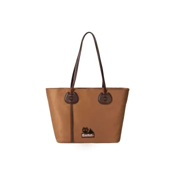 The British Museum Fabric, Synthetic Leather Tote Bag, Shopping Bag, Shoulder Bag Women's Brown/Beige/Green/Dark Gray