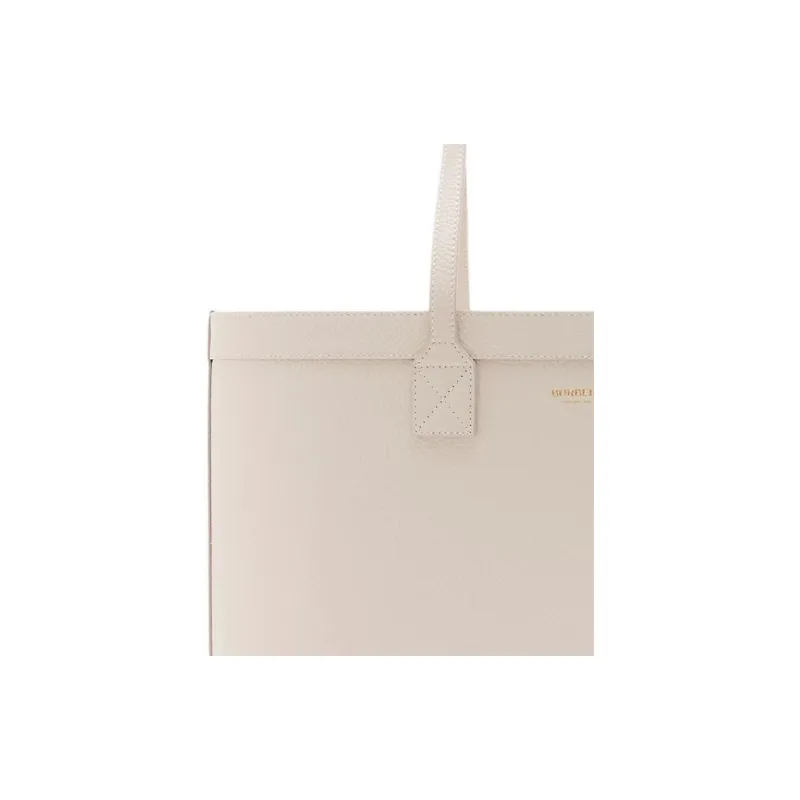 Burberry London Calfskin Tote Bag, Shopping Bag, Shoulder Bag Medium Size Women's Lime Gray-4