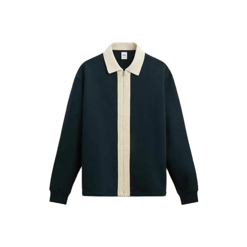 ZARA Jackets Men Dark Green-0
