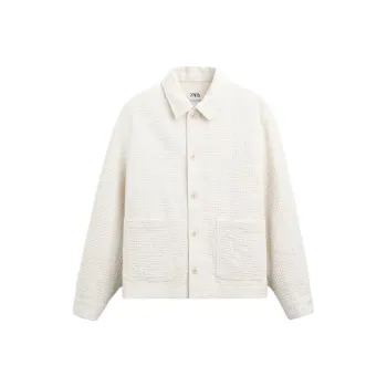 ZARA Jackets & Coats Men's Raw White