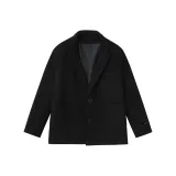 Black Large Pocket Woolen (F358)