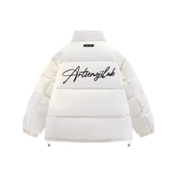 Emoji Down Jacket Unisex Black Red