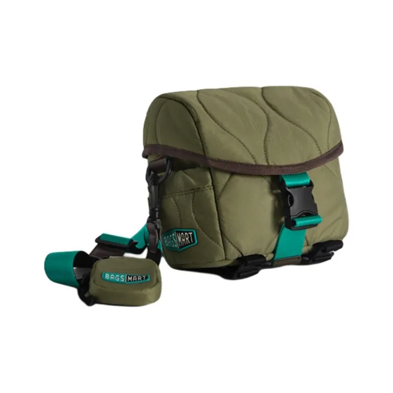 BAGSMART Nylon Fabric Shoulder Bag Medium Size Unisex Multicolor-3