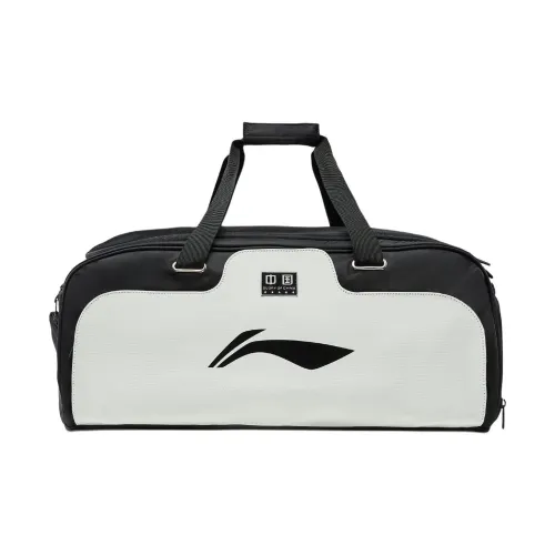 LiNing Table Tennis Series Nylon Handbag Unisex Black & Light Lime