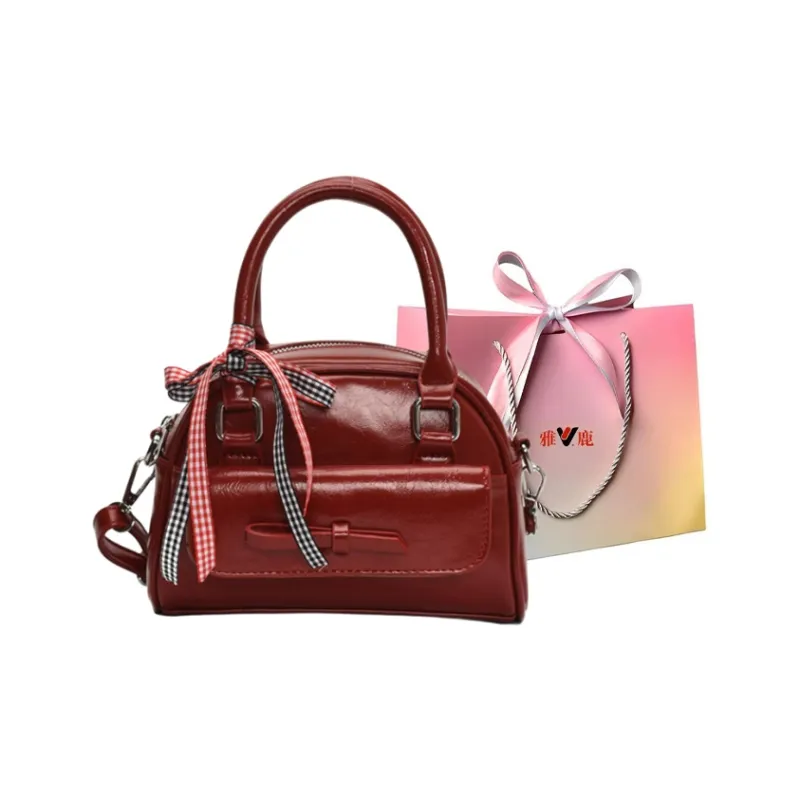 Yalu PU Shoulder Bag, Crossbody Bag, Handbag Regular Women's Ecru/Red/Pink/Silver/Black-7