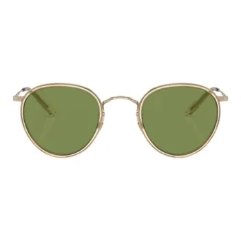 Oliver Peoples Nickel Alloy Metal Glass Round Sunglasses Unisex Gold