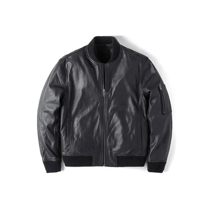 Timberland Leather Jackets Men Black-0
