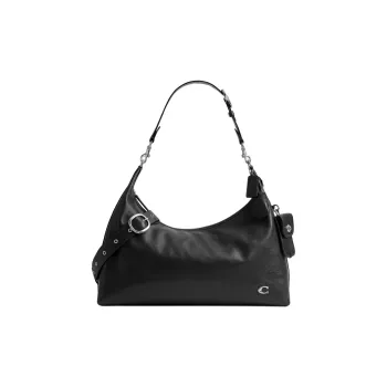 COACH PocketJuliet Smooth Leather Crossbody Bag, Shoulder Bag Tubas Women's Black
