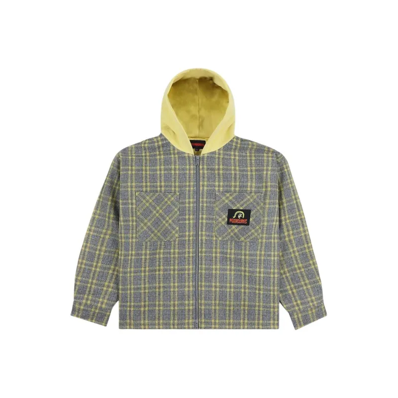PLEASURES Wolf Hooded Overshirt-0