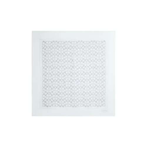 COACH Mulberry Silk, Silk Scarves Unisex Gray