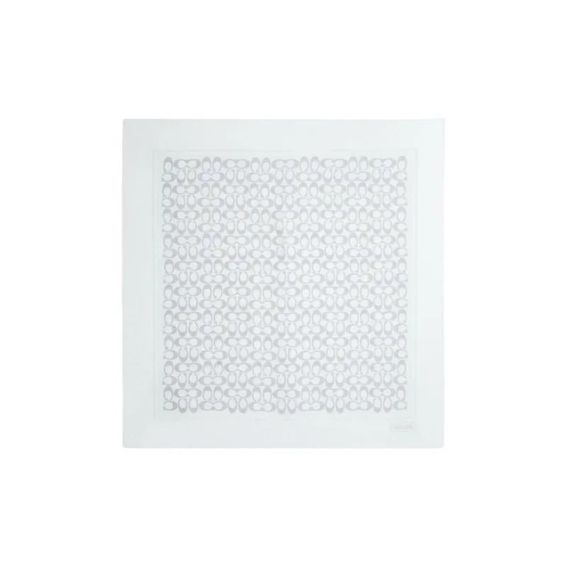 COACH Mulberry Silk, Silk Scarves Unisex Gray-0