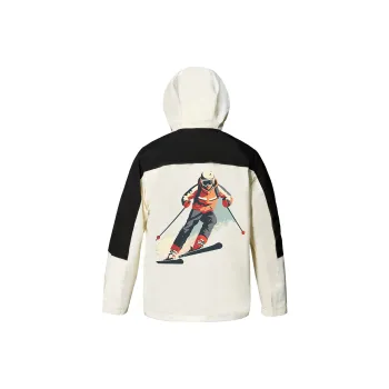 CAMEL All-weather Water-Resistant Windproof Breathable Warm Windbreaker Jacket Unisex White Black