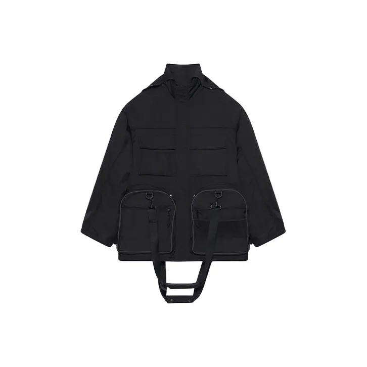 Balenciaga Parka Coat Men's Black-0