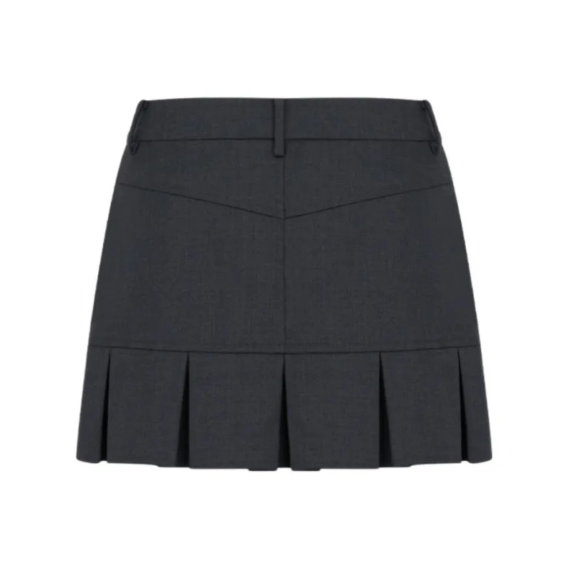 ANN ANDELMAN Casual Short Skirts Women's Dark Gray-1