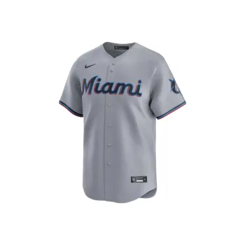Nike Jazz Chisholm Jr. Miami Marlins Baseball Jacket Men's Gray