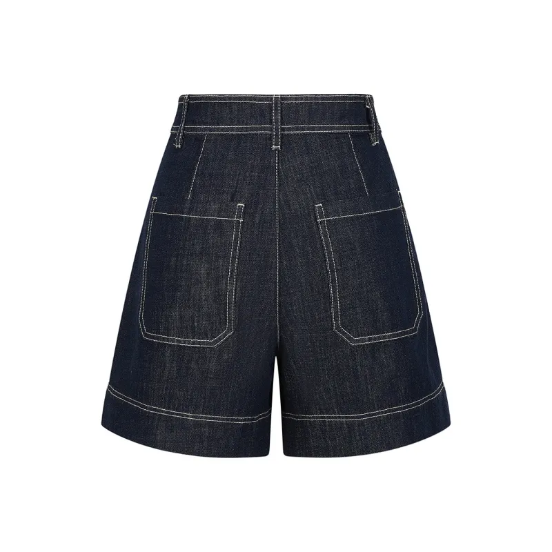 JZ. ANNAKRO Denim Shorts Women's Dark Blue-1