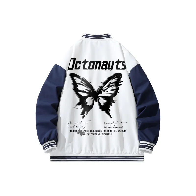 Small Columns Under The Sea Baseball Jacket Unisex-3