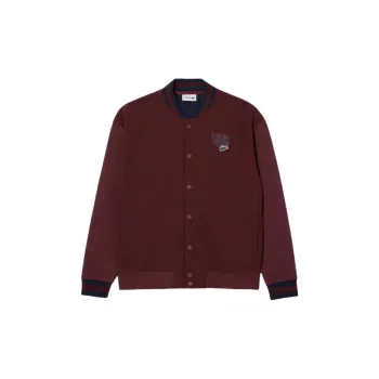 LACOSTE Baseball Jacket Men's Bordeaux Red