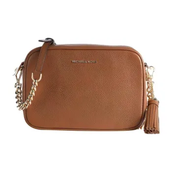 MICHAEL KORS Jet Set Leather Camera Bags Shoulder Bag Crossbody Bag Medium Size Women's Caramel