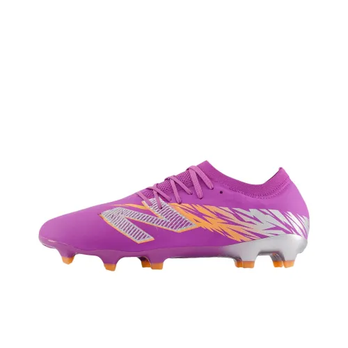 New Balance FG Rubber Long Studs Anti Slip Wear Resistant Soccer Shoes Unisex Purple