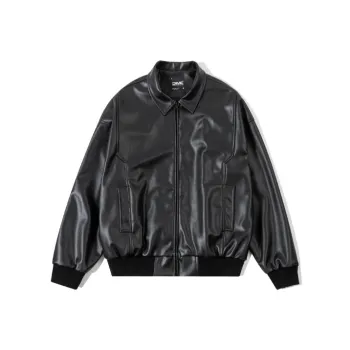 DIMC Leather Jacket Men's Black