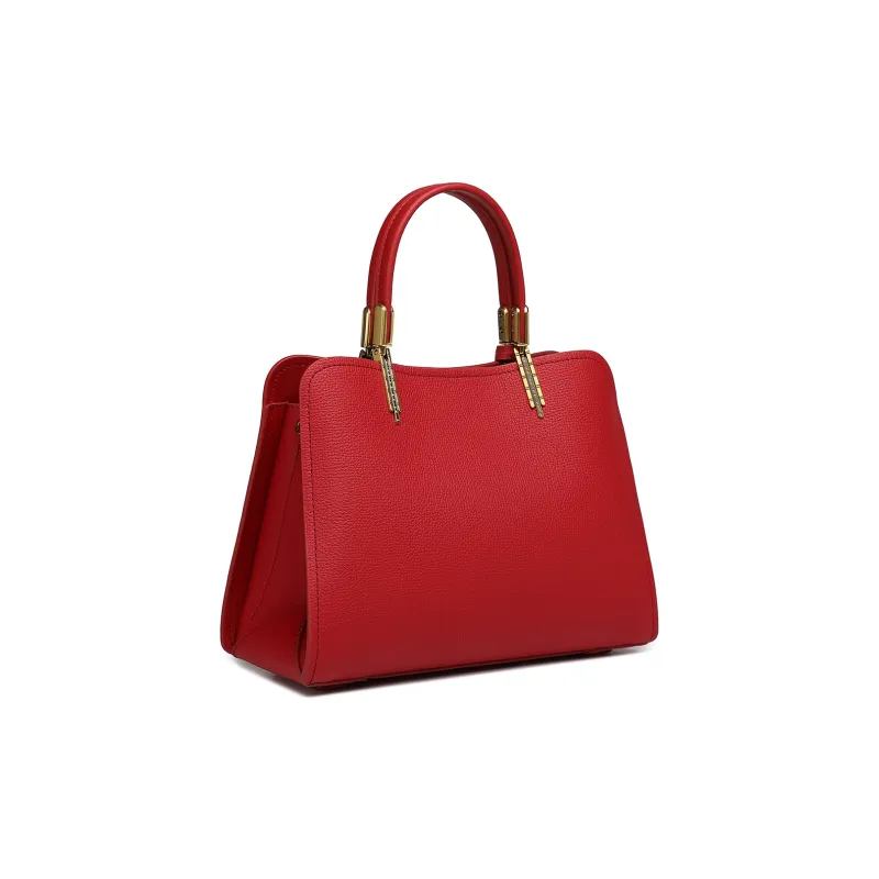 PIERRE CARDIN Cow Leather Mom Bag, Shoulder Bag, Crossbody Bag, Handbag Medium Size Women's Black/Green/Red/Beige-10