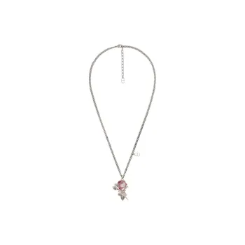 DIOR Brass Alloy Necklaces Unisex Pink