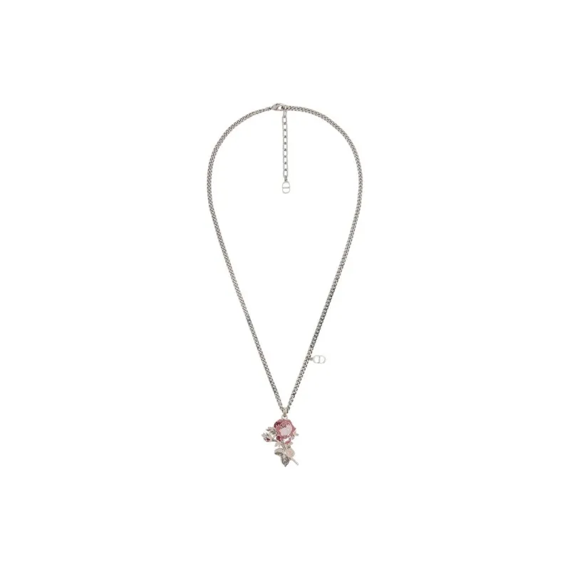 DIOR Brass Alloy Necklaces Unisex Pink-0