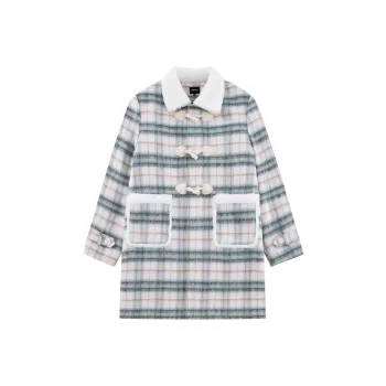 WORKSOUT Coats Unisex Blue Plaid