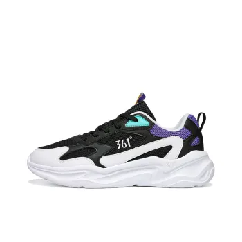 361° Abrasion Resistant, Breathable, Lightweight Low Top Casual Shoes Men's Obsidian Black 361 Degrees White