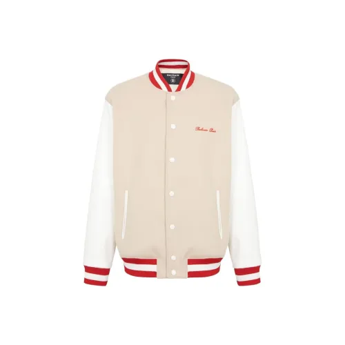 BALMAIN Bicolor Signature Varsity Jacket