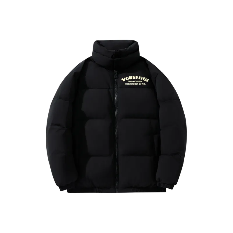 YOUSHIQI Monogram Print Unisex Down Jacket-7