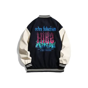HIKZ Baseball Jacket Coat Unisex Black