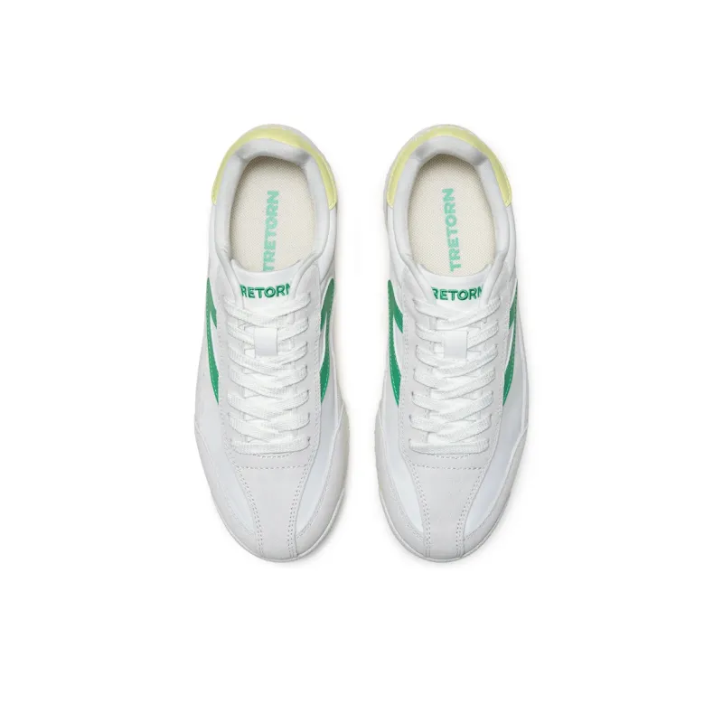 TRETORN Breathable Low Top Casual Shoes Women's White/Green/Light Yellow-3
