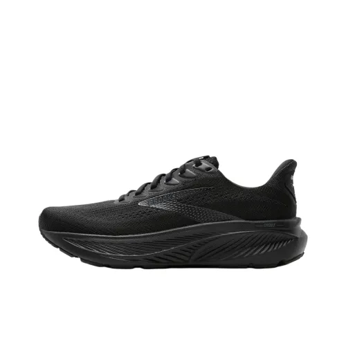 brooks Booster Anti Slip Wear Resistant Low Top Casual Running Shoes Men's Black