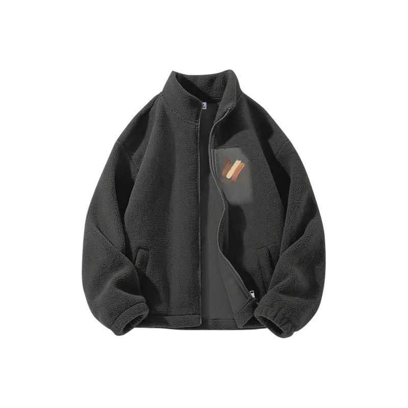 Cotton Velvet feel Coat Unisex Beige-5