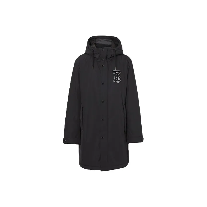 Burberry Parka Coats Men Black-0