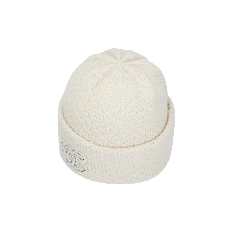 CHANEL Cashmere Beanies Women's White-3