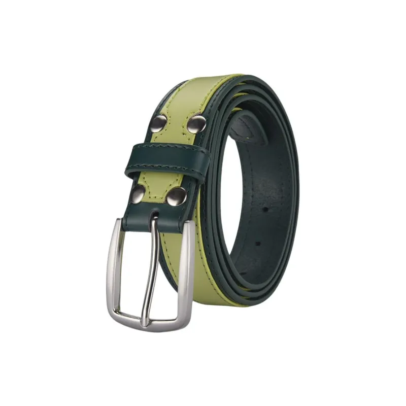 JEANSWEST Cow Split Leather Belts Men's Width 3.5CM-2