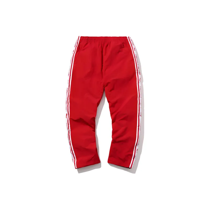 LiNing Knitted Sweatpants Unisex White Red-0