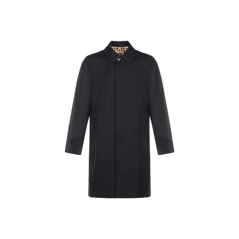 Burberry Trench Coat Men's Black-0